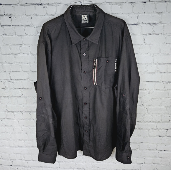 ENYCE | button up long sleeve collared shirt - Picture 1 of 7